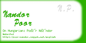 nandor poor business card